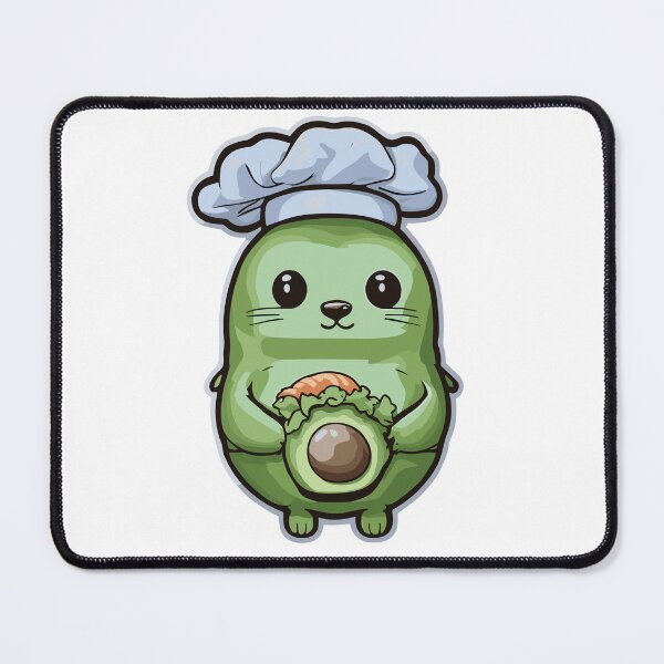 Item preview, Chef Avocato: Sushi Master Cat - Cute Sushi Chef Cat Avocado Feline Art designed and sold by VeggiPower.
