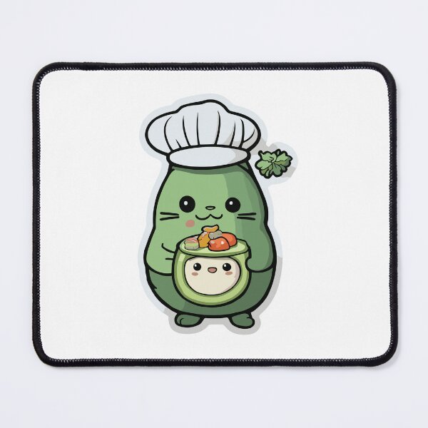 Item preview, Chef Avocato: Sushi Master Cat - Cute Sushi Chef Cat Avocado Feline Art designed and sold by VeggiPower.