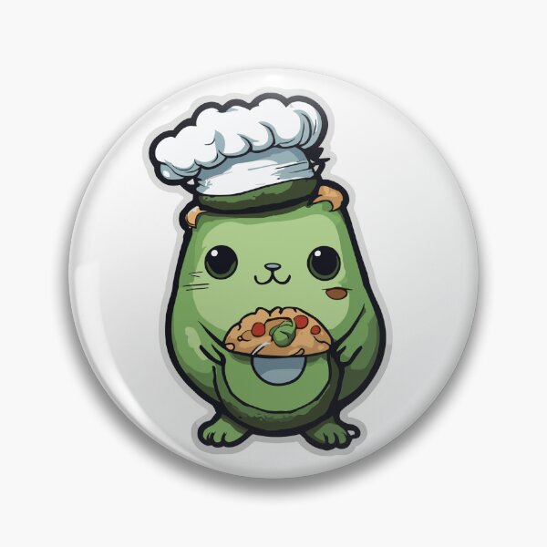 Item preview, Chef Avocato: Sushi Master Cat - Cute Sushi Chef Cat Avocado Feline Art designed and sold by VeggiPower.