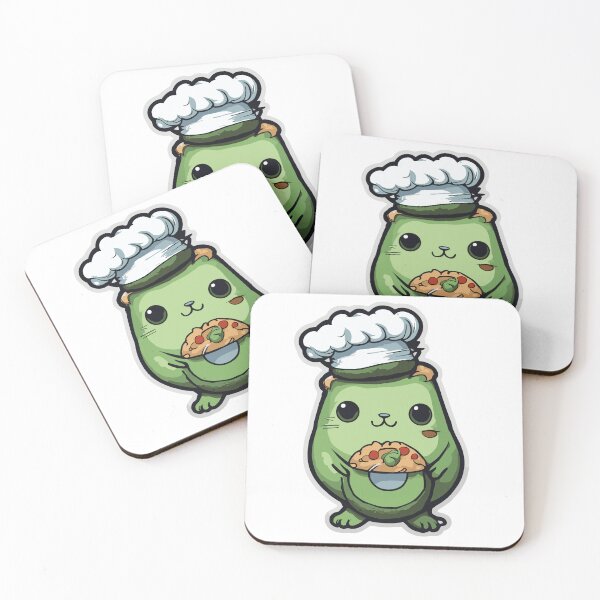 Item preview, Chef Avocato: Sushi Master Cat - Cute Sushi Chef Cat Avocado Feline Art designed and sold by VeggiPower.