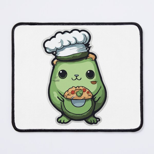 Item preview, Chef Avocato: Sushi Master Cat - Cute Sushi Chef Cat Avocado Feline Art designed and sold by VeggiPower.