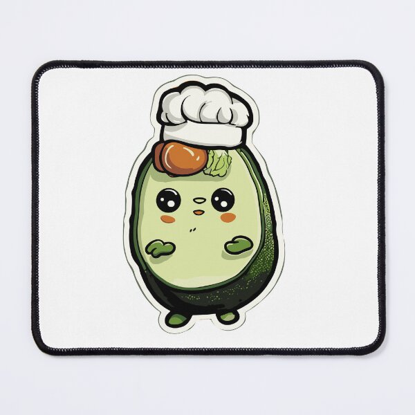 Item preview, Chef Avocato: Sushi Master Cat - Cute Sushi Chef Cat Avocado Feline Art designed and sold by VeggiPower.