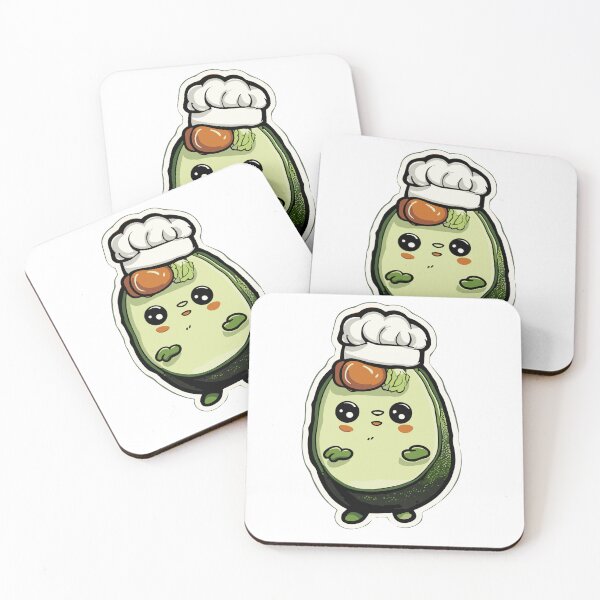 Item preview, Chef Avocato: Sushi Master Cat - Cute Sushi Chef Cat Avocado Feline Art designed and sold by VeggiPower.