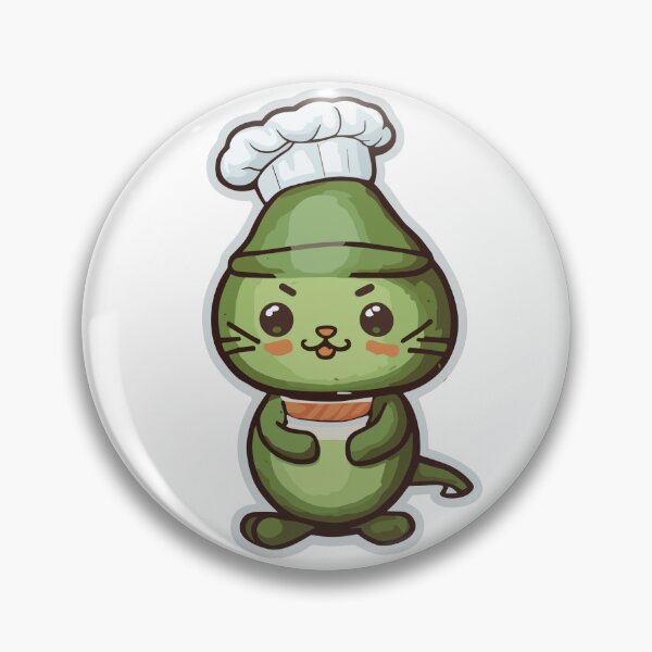 Item preview, Chef Avocato: Sushi Master Cat - Cute Sushi Chef Cat Avocado Feline Art designed and sold by VeggiPower.