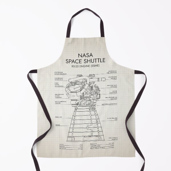 Item preview, Aerojet Rocketdyne RS-25 Engine. NASA Space Shuttle Main Engine (SSME) (Ivory Brown Grid) designed and sold by BGALAXY.