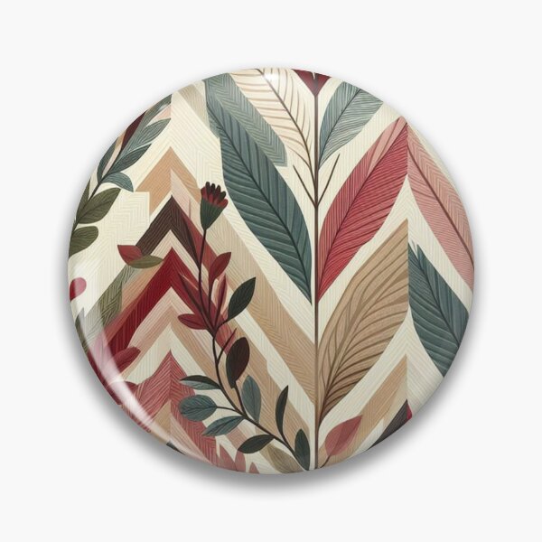 Item preview, Herringbone Pattern - Red Green Leaf Pattern ; Pattern,  Chevron designed and sold by PatternInArt.