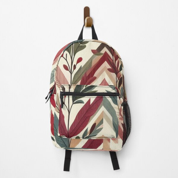 Item preview, Herringbone Pattern - Red Green Leaf Pattern ; Pattern,  Chevron designed and sold by PatternInArt.