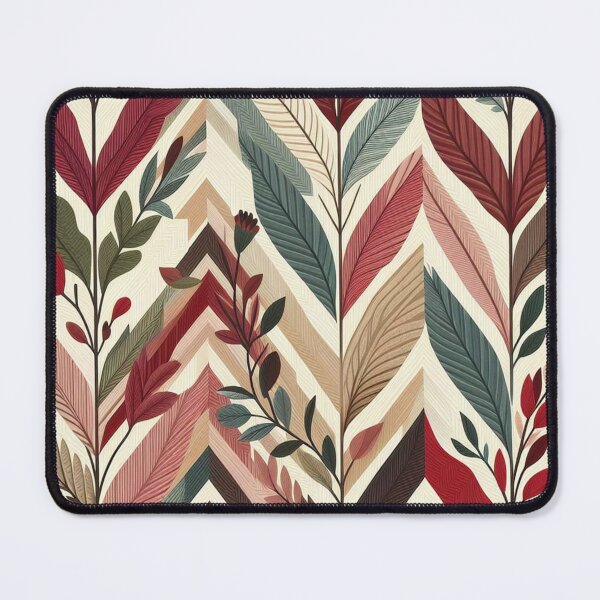 Item preview, Herringbone Pattern - Red Green Leaf Pattern ; Pattern,  Chevron designed and sold by PatternInArt.