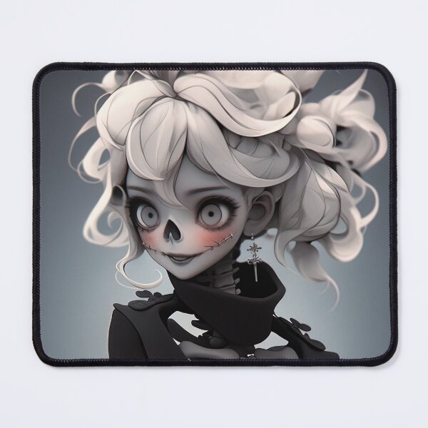 Item preview, Eerie Cute Gothic Skeletal Anime Girl designed and sold by bubblegoth.
