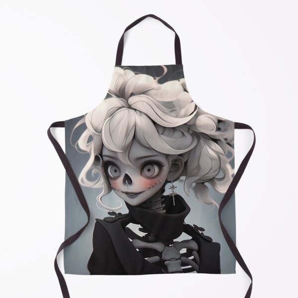 Item preview, Eerie Cute Gothic Skeletal Anime Girl designed and sold by bubblegoth.