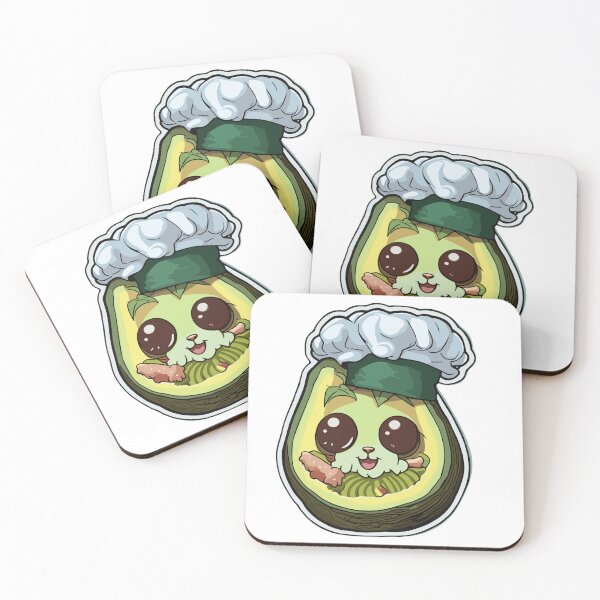 Item preview, Chef Avocato: Sushi Master Cat - Cute Sushi Chef Cat Avocado Feline Art designed and sold by VeggiPower.
