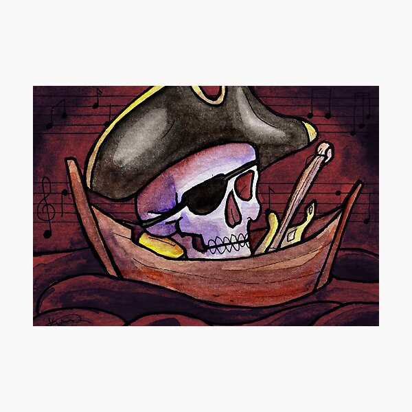 Item preview, Pirate Ship Skull - Musical Background designed and sold by Katie Atkin.