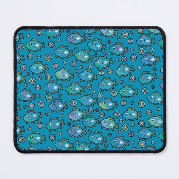 Item preview, Cute Fish on a Blue Background Surface Pattern designed and sold by ManonElmendorp.