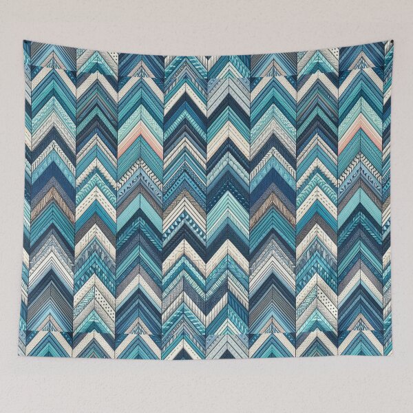 Item preview, Herringbone Pattern - Blue and White Pattern ; Pattern,  Chevron designed and sold by PatternInArt.
