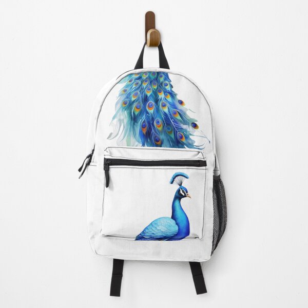 Artikelvorschau, Pfau, Pfau, Pfauen, der Reiz unseres Aquarell-Design-Aufklebers Nr. 2 entworfen und verkauft von fluidwatercolor.