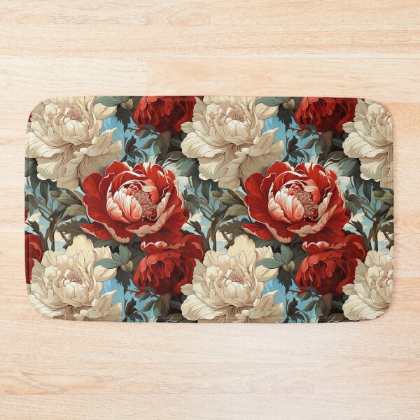 Item preview, Peony Tile 21: Ruffled Symphony in Blush and Blossom, Rose-Kissed Dreams on Leafy Thrones designed and sold by TheBrainArt.