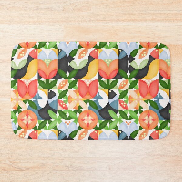Item preview, Mid Century Birds and Flowers designed and sold by Phanya-Style.
