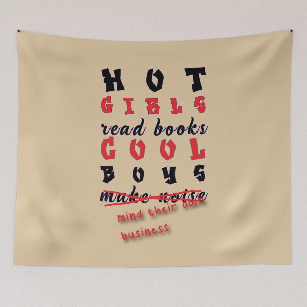 Item preview, Hot Girls Read Books, Cool Boys Mind Their Own Business designed and sold by MilabArt.