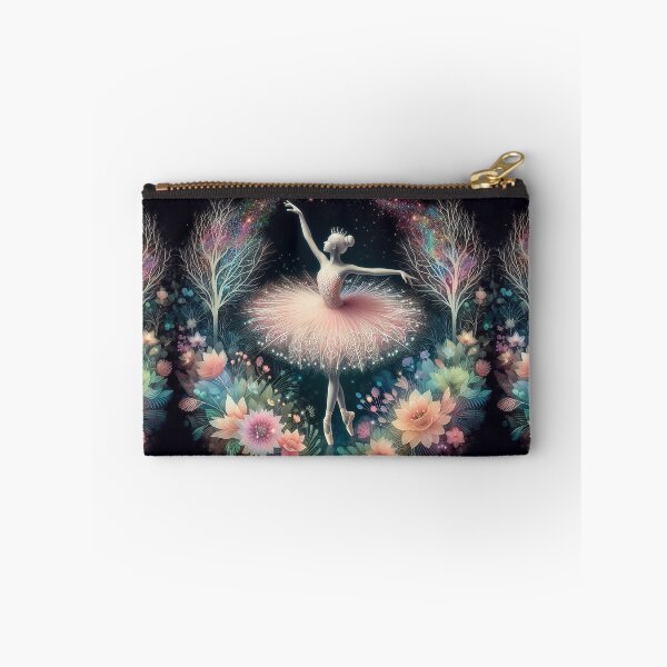 Item preview, Ballerina with Glowing Peach Glitters and Flowers designed and sold by Witsprings.