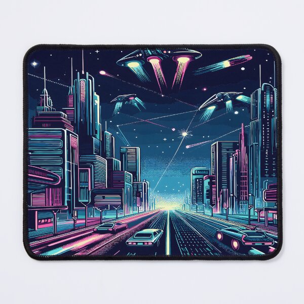 Item preview, Futuristic Gaming Desk Mat Mouse Pad Bath Mat designed and sold by KitonicTees.