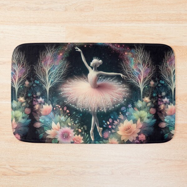 Item preview, Ballerina with Glowing Peach Glitters and Flowers designed and sold by Witsprings.