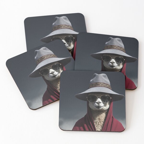 Item preview, A mysterious llama wearing sunglasses and hat designed and sold by Great-store4U.