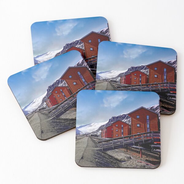 Item preview, Red Wooden Houses Longyearbyen designed and sold by RosRidleyPhoto.