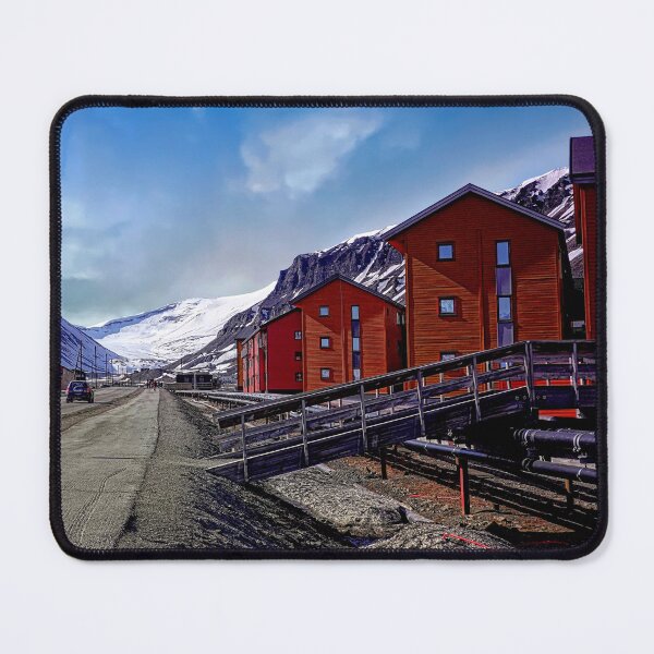 Item preview, Red Wooden Houses Longyearbyen designed and sold by RosRidleyPhoto.