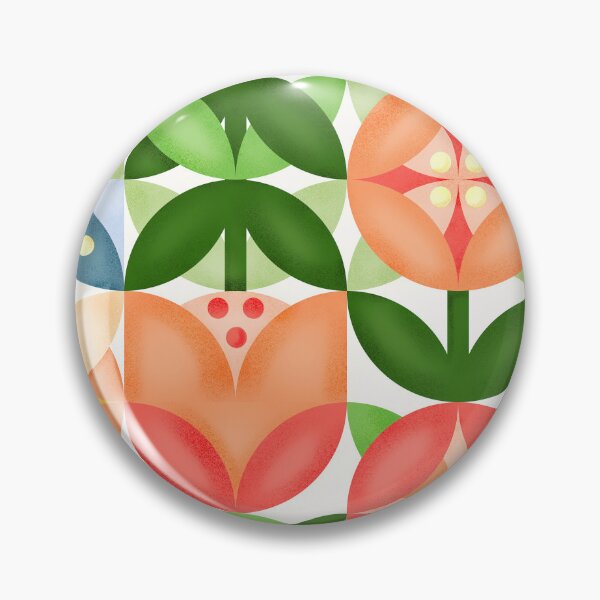 Item preview, Mid Century Bold Flowers designed and sold by Phanya-Style.