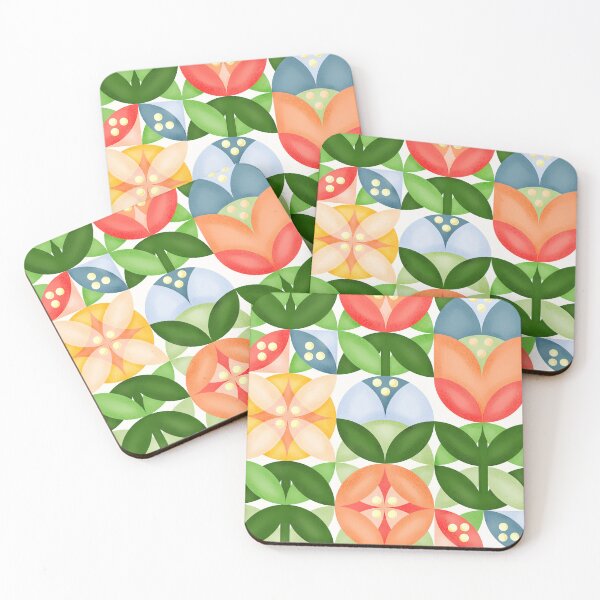 Item preview, Mid Century Bold Flowers designed and sold by Phanya-Style.