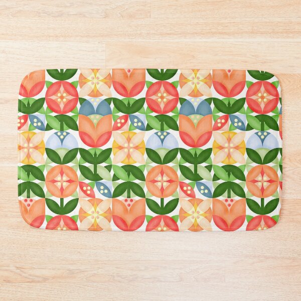 Item preview, Mid Century Bold Flowers designed and sold by Phanya-Style.