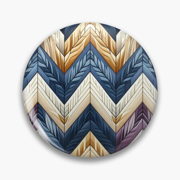 Item preview,  Herringbone Pattern - Zigzag Wave Blue and White Pattern ; Pattern,  Chevron designed and sold by PatternInArt.