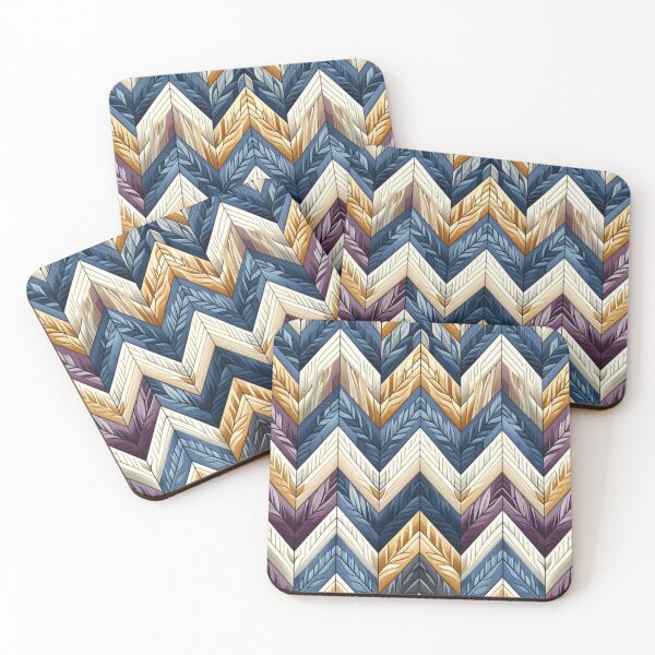 Item preview,  Herringbone Pattern - Zigzag Wave Blue and White Pattern ; Pattern,  Chevron designed and sold by PatternInArt.