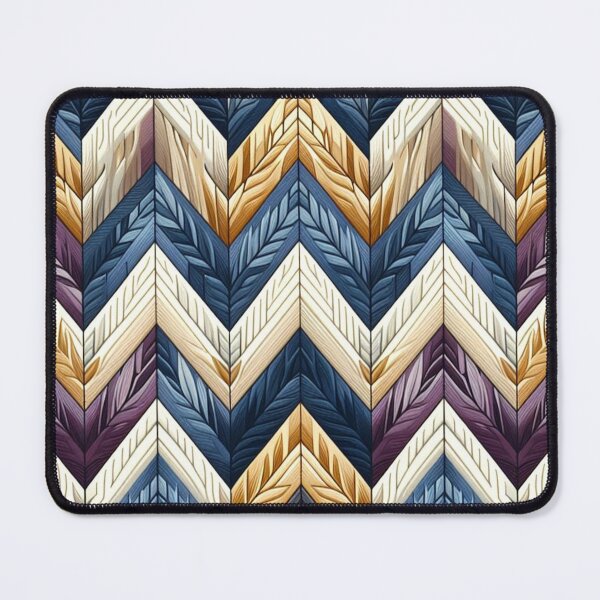 Item preview,  Herringbone Pattern - Zigzag Wave Blue and White Pattern ; Pattern,  Chevron designed and sold by PatternInArt.