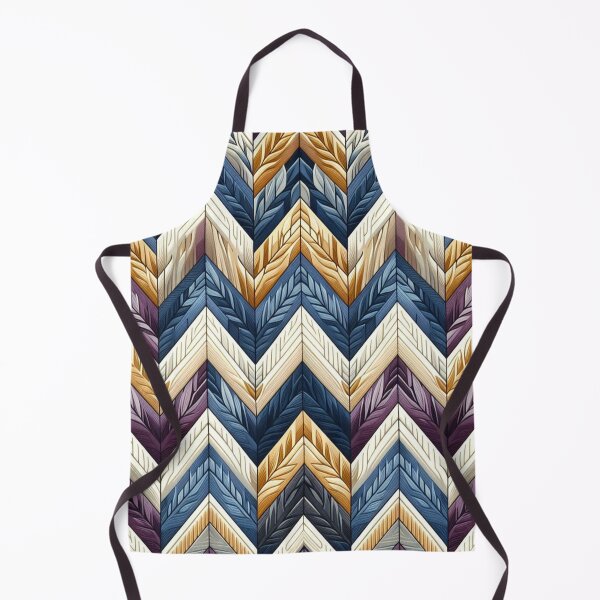 Item preview,  Herringbone Pattern - Zigzag Wave Blue and White Pattern ; Pattern,  Chevron designed and sold by PatternInArt.