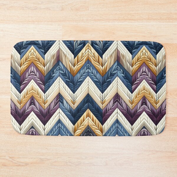 Item preview,  Herringbone Pattern - Zigzag Wave Blue and White Pattern ; Pattern,  Chevron designed and sold by PatternInArt.