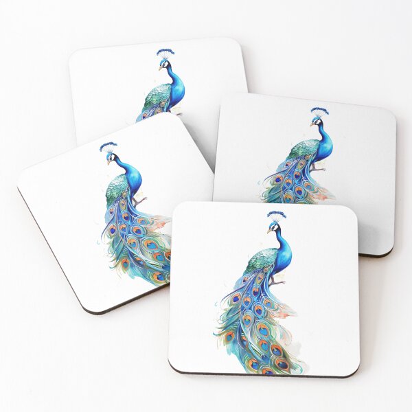 Item preview, Peacock, Peafowl, Peahens, allure of our Watercolour Design #1 designed and sold by fluidwatercolor.