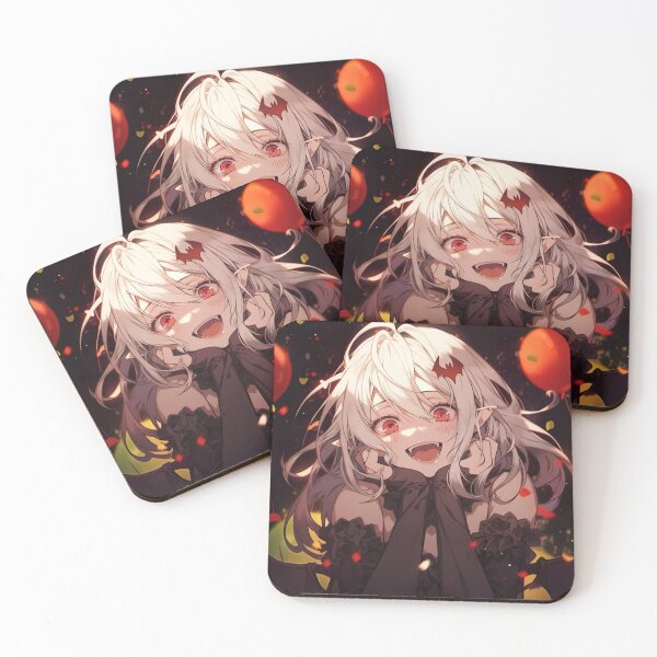 Item preview, Joyful Crimson Hallowen Vampire Anime Girl designed and sold by bubblegoth.