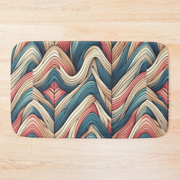 Item preview,  Herringbone Pattern - Retro Wave Blue, Pink and White Pattern ; Pattern,  Chevron designed and sold by PatternInArt.