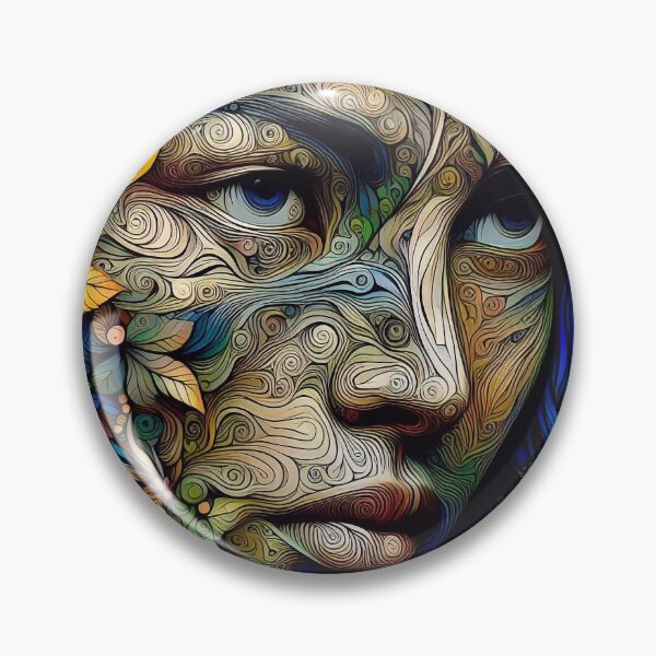 Item preview, CamoGaze: Woman's Face Morphed in Trippy Forest designed and sold by WhimsyRealm.