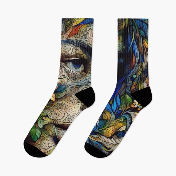 Item preview, CamoGaze: Woman's Face Morphed in Trippy Forest designed and sold by WhimsyRealm.