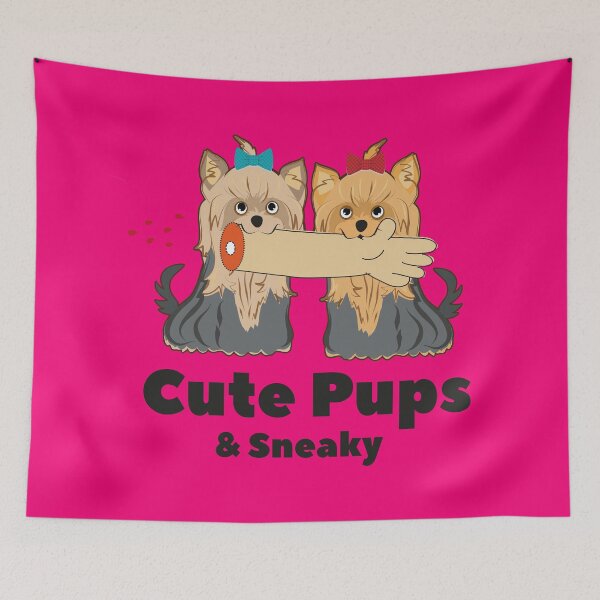 Item preview, Cute Pups & Sneaky. Yorkshire terrier designed and sold by haniku.