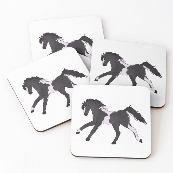 Item preview, Cute Black Tobiano Horse designed and sold by LuxAstralis.