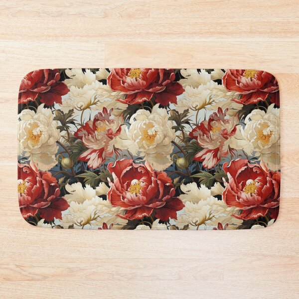 Item preview, Peony Tile 25: Ruffled Symphony in Blush and Blossom, Rose-Kissed Dreams on Leafy Thrones designed and sold by TheBrainArt.