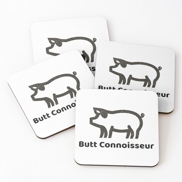 Item preview, BBQ Humor - Pork and Puns Butt Connoisseur Design designed and sold by MnDShirts.