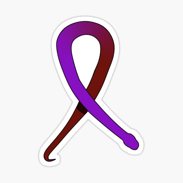 Epilepsy Awareness Purple Ribbon Sticker