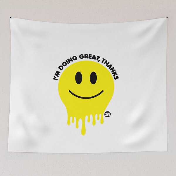 Item preview, DOING GREAT MELTING SMILEY FACE designed and sold by TODD GOLDMAN.