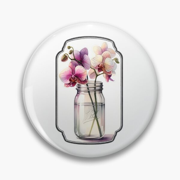 Item preview, Mason Jar with Flowers designed and sold by Truck Stop One.