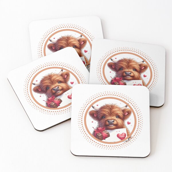 Item preview, Valentine highland cow designed and sold by MilkyForest.