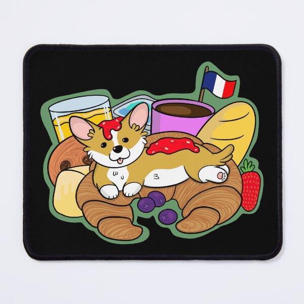 Item preview, French Breakfast Corgi designed and sold by DrawsCutePaws.